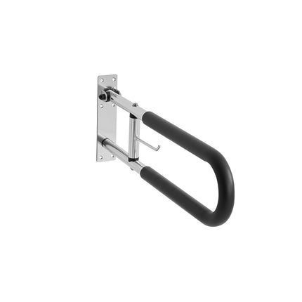 Flip-Up Toilet Grab Bar 30 Inch, 300 lb, Paper Holder