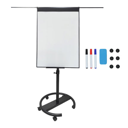 Flipchart Whiteboard, Magnetic, 100x70 cm, Mobile Stand