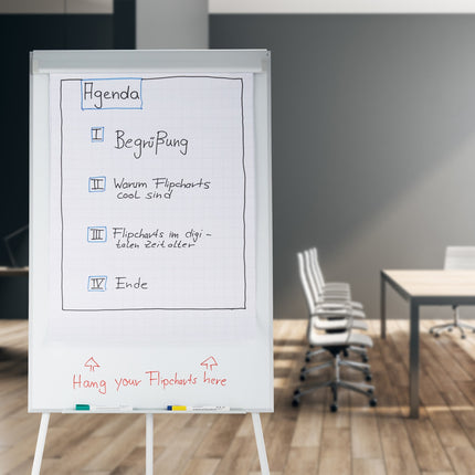 Flipchart Whiteboard with Paper Holder, Magnetic Surface