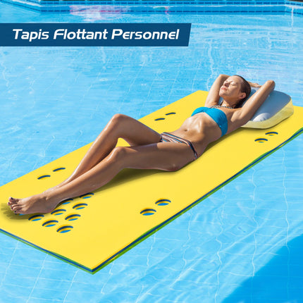 Floating Beer Pong Table, 5.5 ft XPE Pad, Yellow
