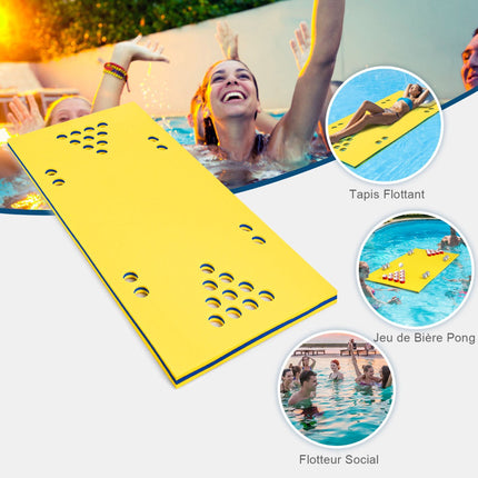 Floating Beer Pong Table, 5.5 ft XPE Pad, Yellow