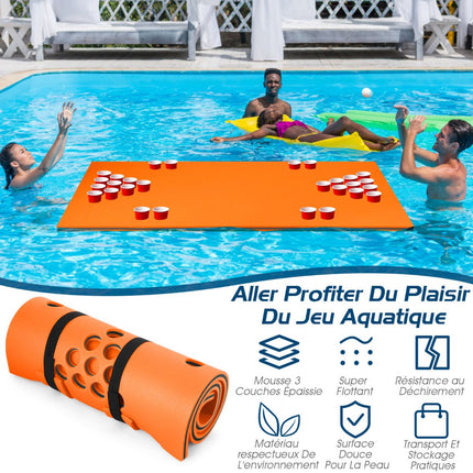 Floating Beer Pong Table Pad, 5.5 ft x 35.5 in, XPE
