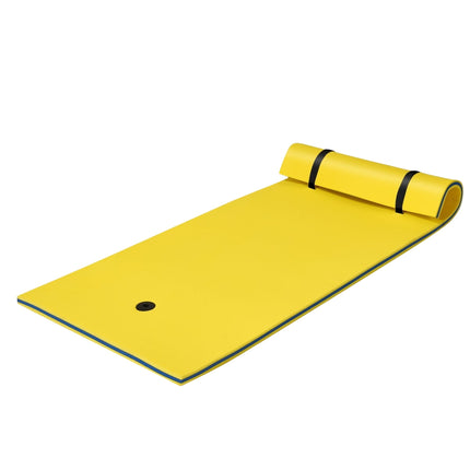 Floating Foam Water Mat, XPE Foam, 220x90x4 cm, Yellow/Blue