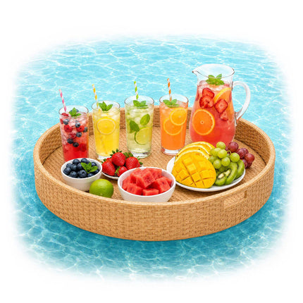 Floating Pool Tray – 80 cm, Weatherproof PE Rattan