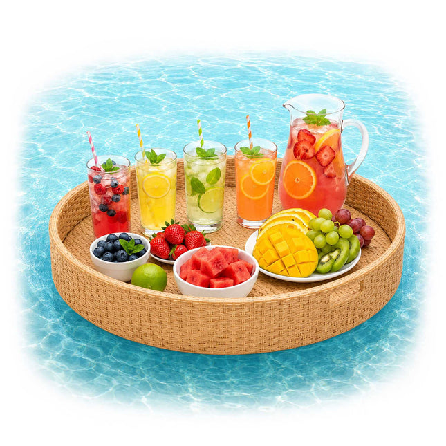 Floating Pool Tray – 80 cm, Weatherproof PE Rattan