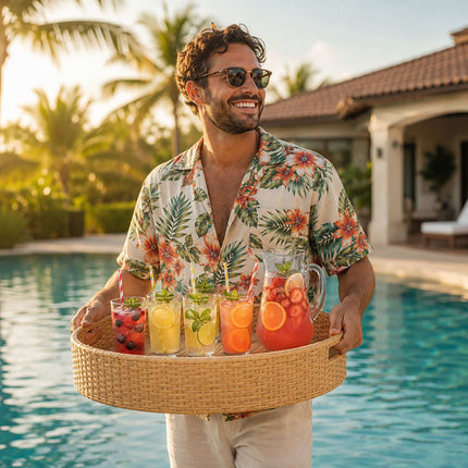 Floating Pool Tray – 80 cm, Weatherproof PE Rattan