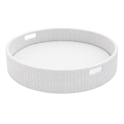 Floating Pool Tray – White, 60 cm, PE Rattan