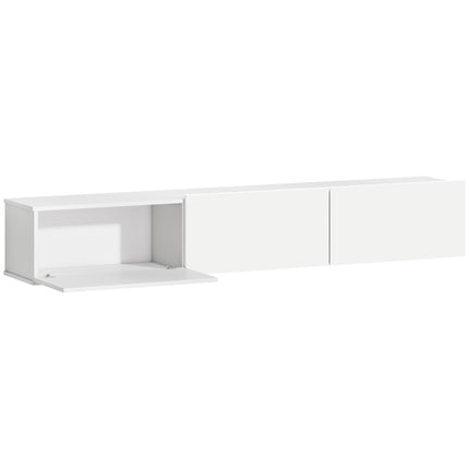 Floating TV Cabinet, Wall-Mount, 3 Drawers, 180 cm, White