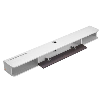 Floating TV Stand, 70 In Wall Mount, Storage Cabinet, White