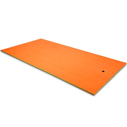 Floating Water Mat 3-Layer Tear-Resistant XPE Foam Mat 355 x 183 x 3.5 cm Orange