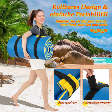 Floating Water Mat, Durable XPE Foam, 213x67 cm, Blue