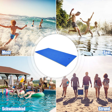 Floating Water Mat Tear-Resistant XPE Foam Mat for Pool 355 x 183 x 3.5cm Blue