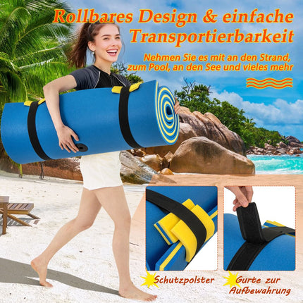 Floating Water Mattress, 220x90 cm, Durable XPE Foam