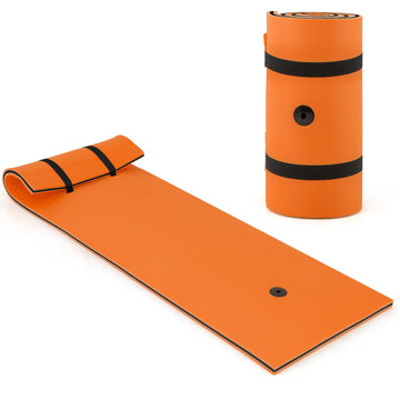 Drijvend watermatje, 3-laags XPE-schuim, 83 x 26 inch, oranje