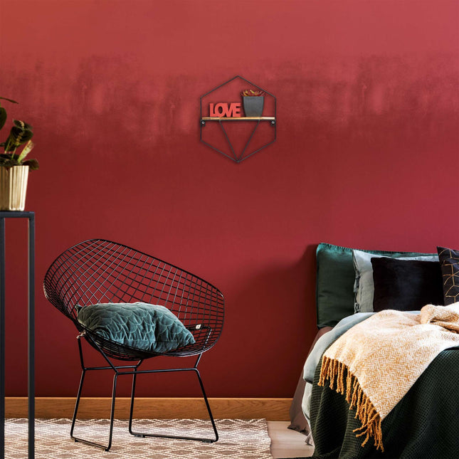 Floating honeycomb shelf