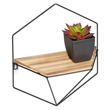 Floating honeycomb shelf