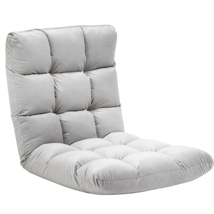 Adjustable 3-in-1 Floor Chair, 13-position Sun Lounger - Grey