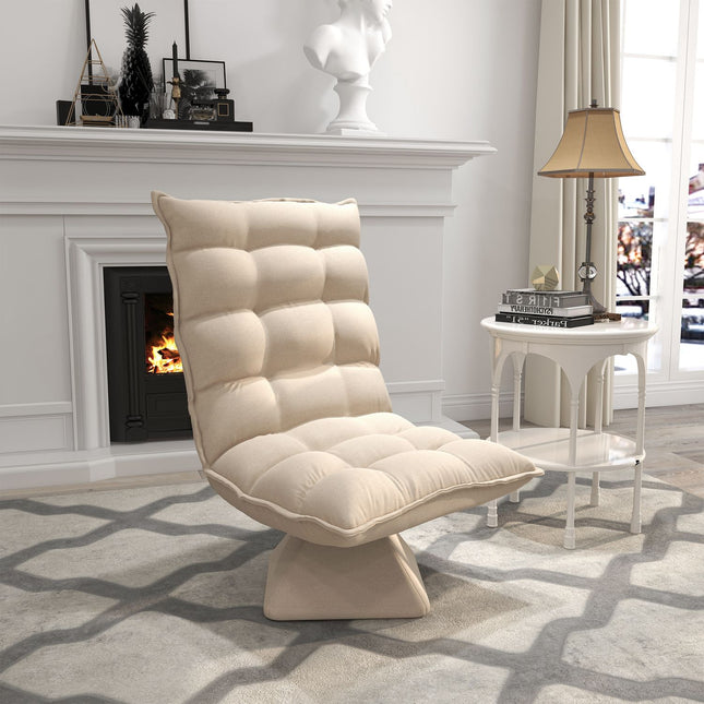 Adjustable floor chair, padded sofa, beige