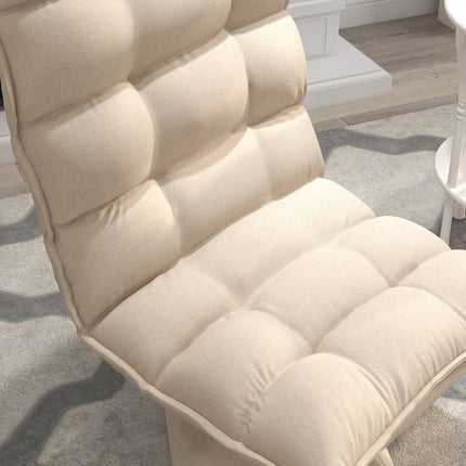 Adjustable floor chair, padded sofa, beige