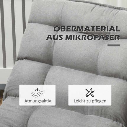 Adjustable floor chair, light gray meditation sofa