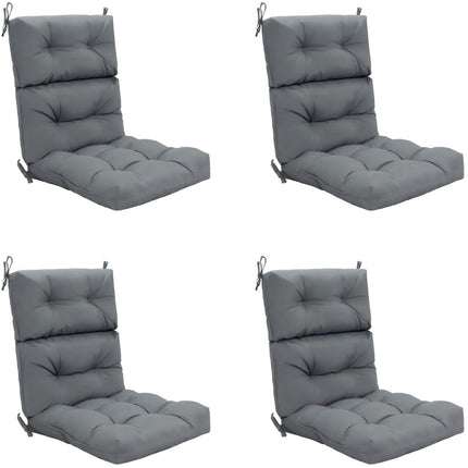Floor Chair Cushion Set, 4 Pack, Adjustable Backrest, Gray