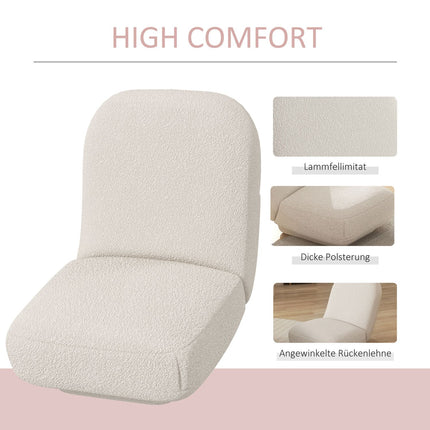 Cream Velvet Floor Chair & Sofa - Meditation or Lounge Use