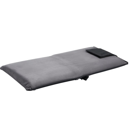 Floor Chair With Back Support, 6-Position, Foldable, Gray