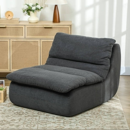 Gray floor chair - Ultra-High Density Foam, washable cover