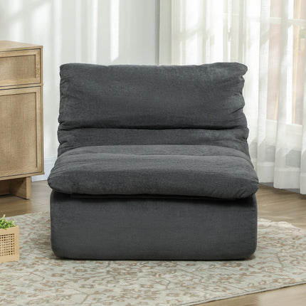 Gray floor chair - Ultra-High Density Foam, washable cover