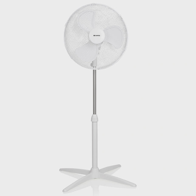 Floor Fan 40cm, 3 Speeds, Oscillating, White