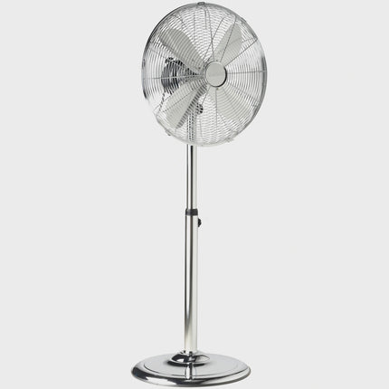 Floor Fan 40cm Metal, 3 Speeds, Oscillating, Adjustable