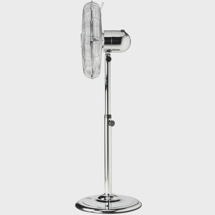 Floor Fan 40cm Metal, 3 Speeds, Oscillating, Adjustable