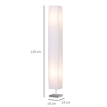 Modern floor lamp, white stainless steel, E27 socket