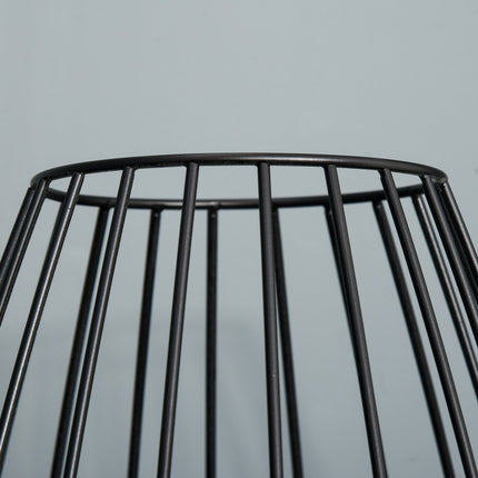 Industrial retro floor lamp, metal shade in mesh, 27.5x159cm