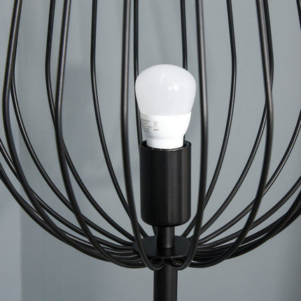 Industrial retro floor lamp, metal shade in mesh, 27.5x159cm
