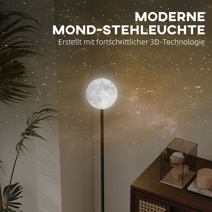 Floor Lamp with Moon Shade, Foot Switch, 3 Color Temps