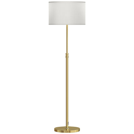 Floor Lamp with Remote, Adjustable Height, Fabric Shade