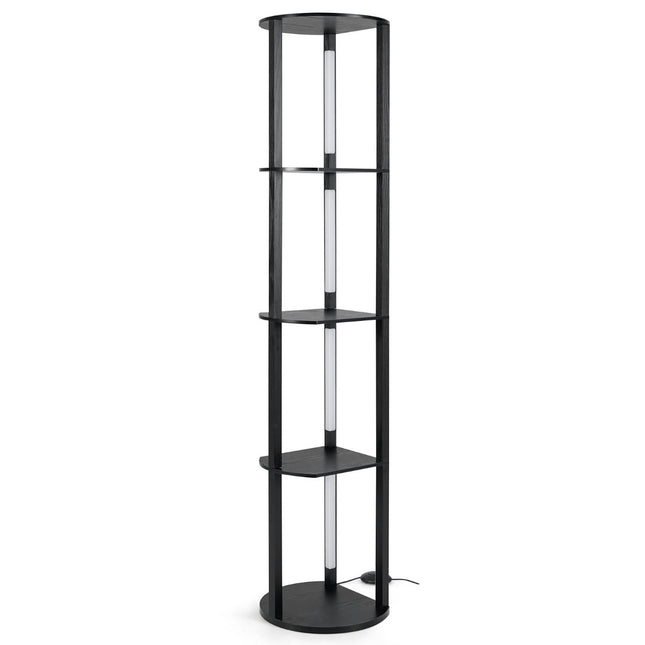 Floor Lamp with Shelves & Adjustable LED Strips