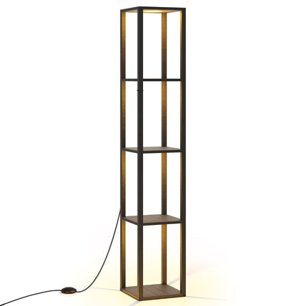 Floor Lamp with Shelves & Dimmable LED Lights, 165cm