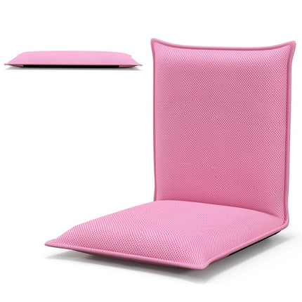 Floor chair floor chair with 6-level adjustable backrest game chair upholstered pink