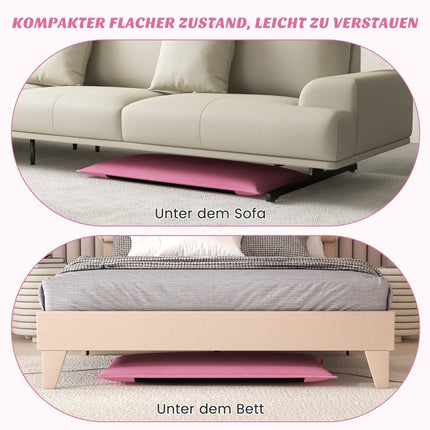 Floor chair floor chair with 6-level adjustable backrest game chair upholstered pink