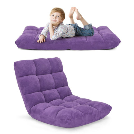 Floor chair with adjustable backrest Floor chair with backrest 105 x 59 x 15 cm purple