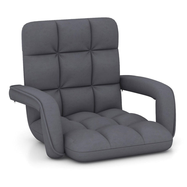 Vloerstoel met verstelbare rugleuning en gewatteerde zitting Bondensofa relaxstoel