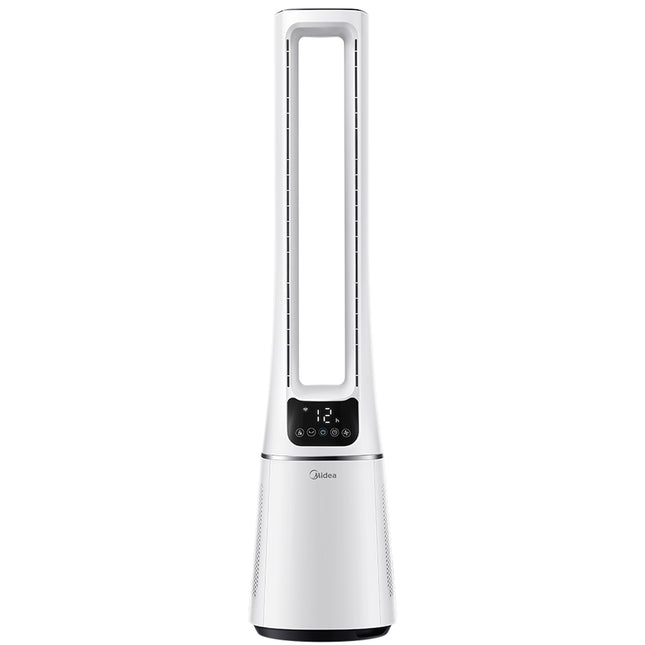 Floor fan 2 in 1 with air purifier White