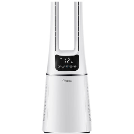 Floor fan 2 in 1 with air purifier White