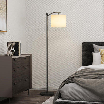 Floor Lamp with Remote, Adjustable Brightness & Color, Black