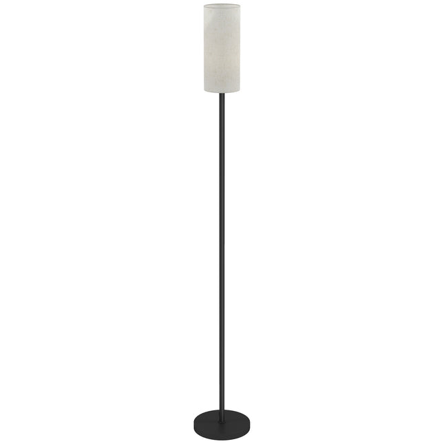 Floor lamp with fabric shade, E27 socket, foot switch