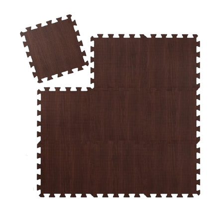 Floor protection mat in wooden look Set of 9