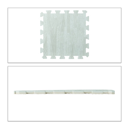 Floor protection mat in wooden look Set of 9