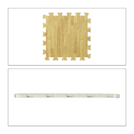 Floor protection mat in wooden look Set of 9